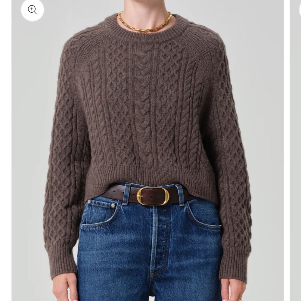 NWT Citizens of Humanity X Argent Cable Raglan
In Tornado Brown